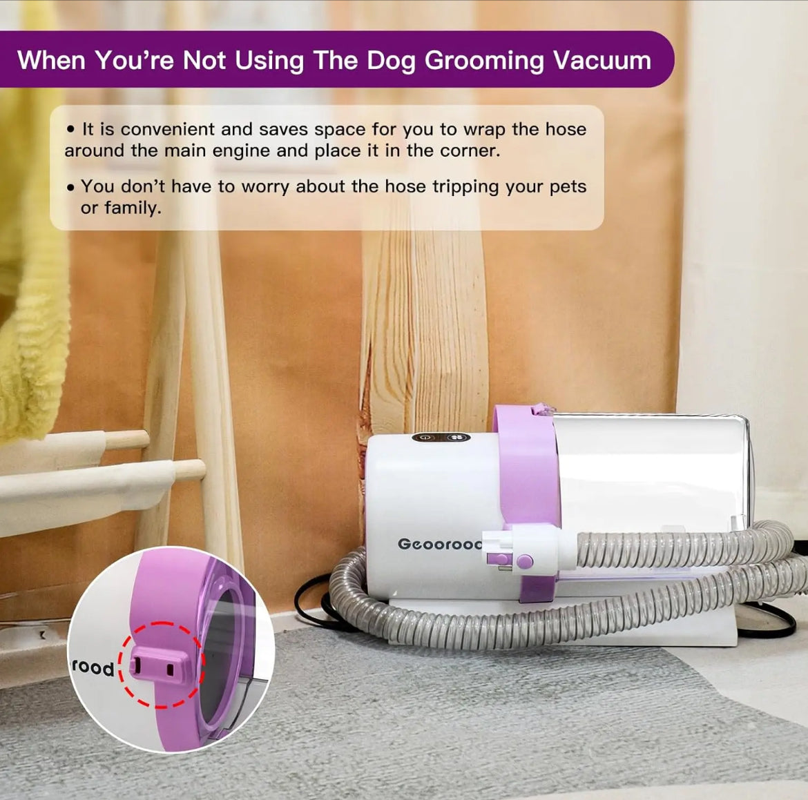 Pet Grooming Vacuum ( Full Kit )