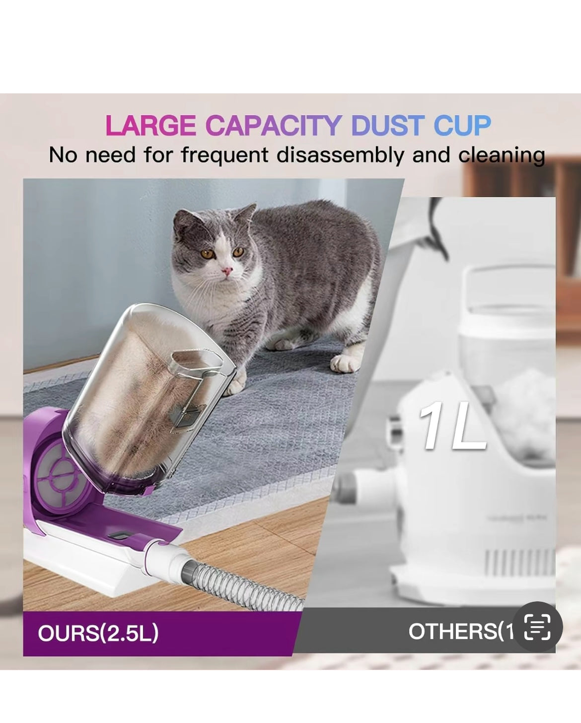 Pet Grooming Vacuum ( Full Kit )