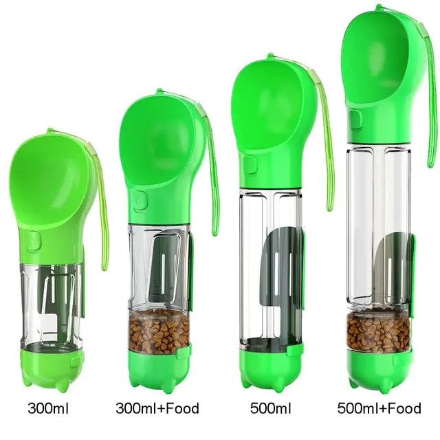 Portable Multifunction Dog Water Bottle Food Feeder